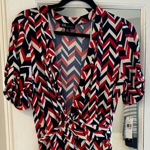 NWT AGB Chevron Dress
